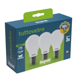 BEGHELLI LED GOCCIA E27 8W 58050 CALDA 3000K 3 PZ
