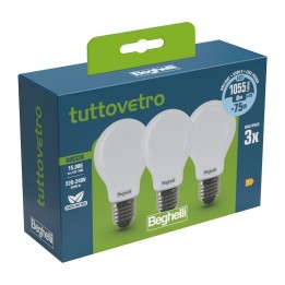 BEGHELLI LED GOCCIA E27 8W 58052 FREDDA 6500K 3 PZ