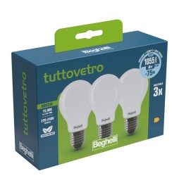 BEGHELLI LED GOCCIA E27 8W 58052 FREDDA 6500K 3 PZ