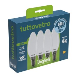 BEGHELLI LED OLIVA E14 5W 58055 FREDDA 6500K SET 4