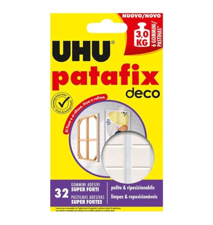 GOMMINI ADESIVI 'PATAFIX DECO' cartella da 32 pezzi