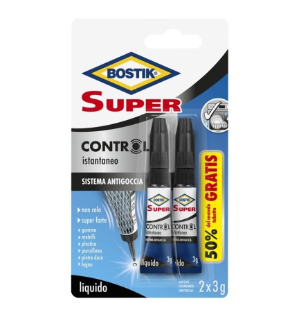 ADESIVO CIANOCRILATO 'SUPER CONTROL' gr. 3 - blister 1 pz