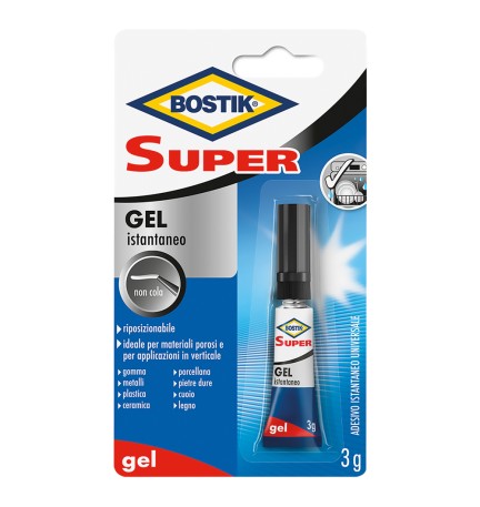 ADESIVO ISTANTANEO UNIVERSALE GEL 'SUPER' gr. 3 (clip strip)