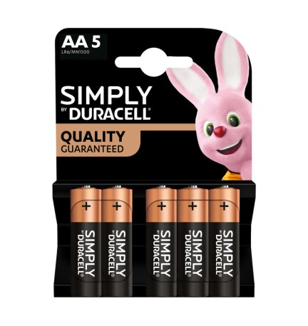 DURACELL SIMPLY ALCALINA STILO 5 PZ