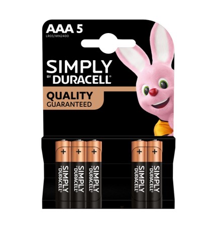 DURACELL SIMPLY ALCALINA MINISTILO 5 PZ