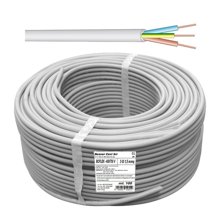 CAVO ELETTRICO 450/750V SEZ 3X2,50 MM GRIGIO