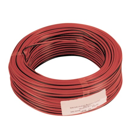 CAVO ELETTRICO HI-FI 2X1,00 MM ROSSO-NERO