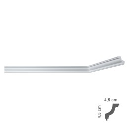 CORNICE DECORATIVA PER SOFFITTO mod. I703 - mm 45 x 45 x 2 mt