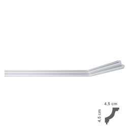 CORNICE DECORATIVA PER SOFFITTO mod. I703 - mm 45 x 45 x 2 mt