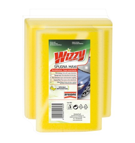 SPUGNA MAXI LAVAGGIO AUTO 'WIZZY' cm 17 x 15 x 10
