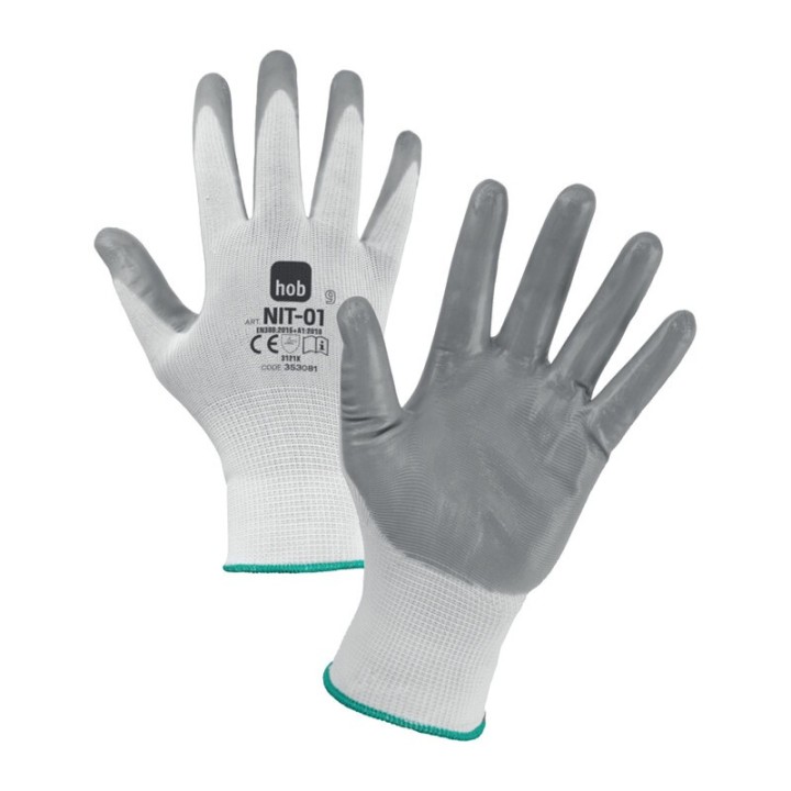 GUANTI HOB POLIESTERE/NITRILE NBR NIT-01 TG. 9
