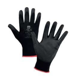 GUANTI HOB POLIESTERE/POLIURETANO NERO TG. 10