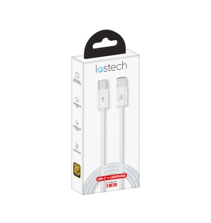 CAVO USB C / LIGHTNING 3,0 M 30W BIANCO