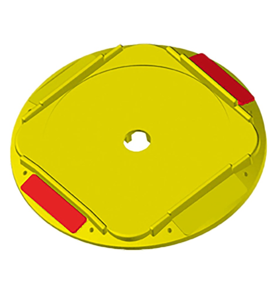 BASETTA INCAVO TONDO CON CATARIFRANGENTE cm 21,1 x 21,6 x h.2,2 (esterno)