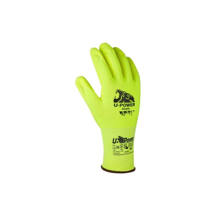 U-POWER GUANTI ICON GIALLO FLUO TAGLIA 8