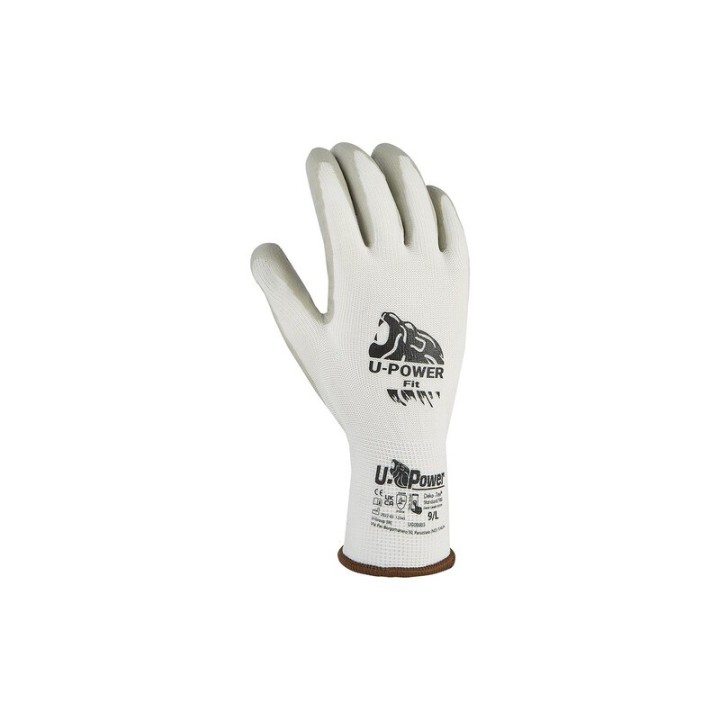 U-POWER GUANTI FIT BIANCO GRIGIO TAGLIA 8