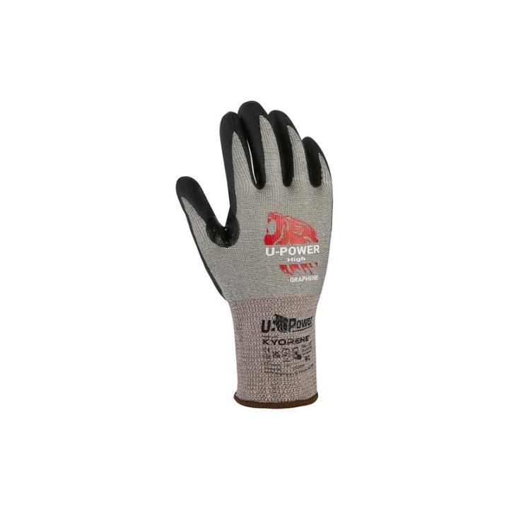 U-POWER GUANTI HIGH GRIGIO NERO TAGLIA 8