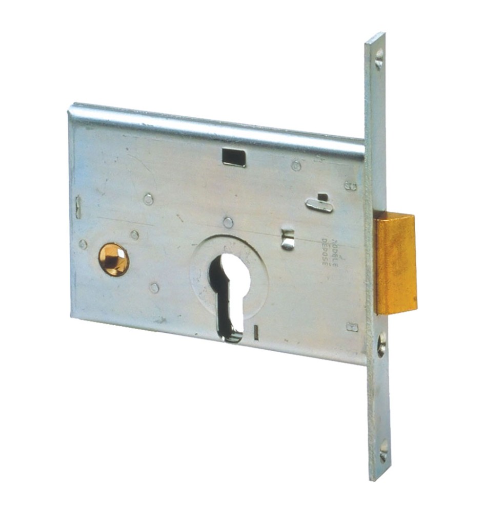 SERRATURA DA INFILARE PER ALLUMINIO ART. 44145 E58 front.mm 16 / inter.mm 48