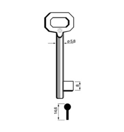 SILCA 5010 CHIAVE PATENT PASSEPARTOUT CORTA BRONZATA