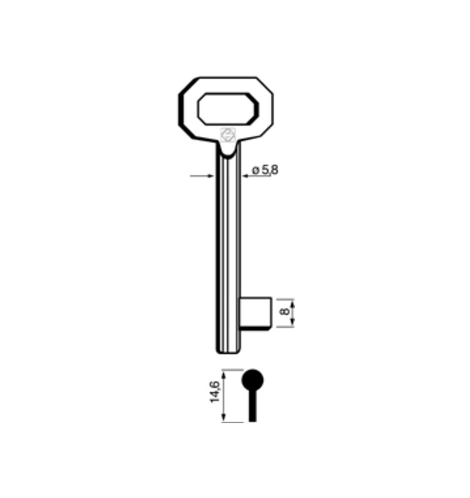 SILCA 5010 CHIAVE PATENT PASSEPARTOUT CORTA BRONZATA