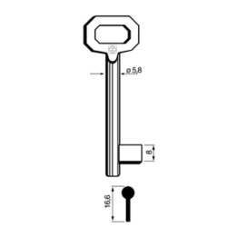 SILCA 5011 CHIAVE PATENT PASSEPARTOUT MEDIA BRONZATA