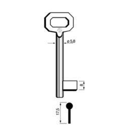 SILCA 5012 CHIAVE PATENT PASSEPARTOUT LUNGA BRONZATA