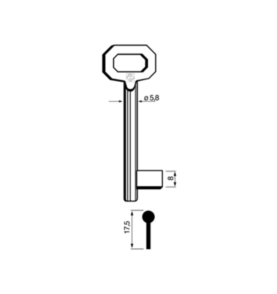 SILCA 5012 CHIAVE PATENT PASSEPARTOUT LUNGA BRONZATA