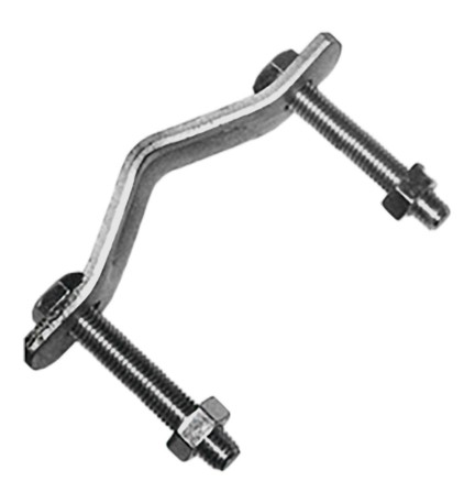 STAFFA DI FISSAGGIO PER PALO PARABOLA ancoraggio palo 40  80 mm