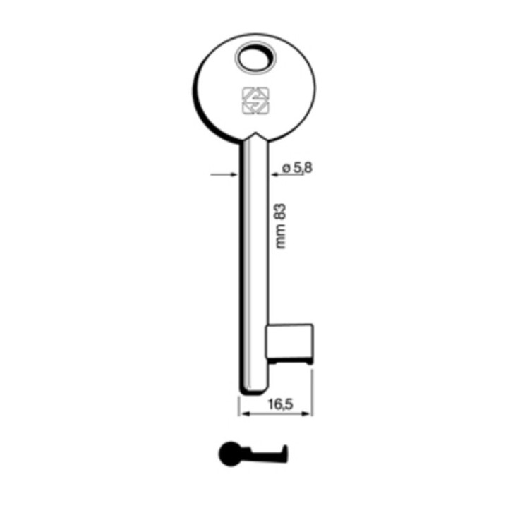SILCA 6P1D CHIAVE PATENT PARI NICHELATA