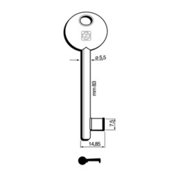 SILCA 6P2S CHIAVE PATENT PARI BRONZATA