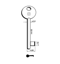 SILCA 6P2S CHIAVE PATENT PARI BRONZATA