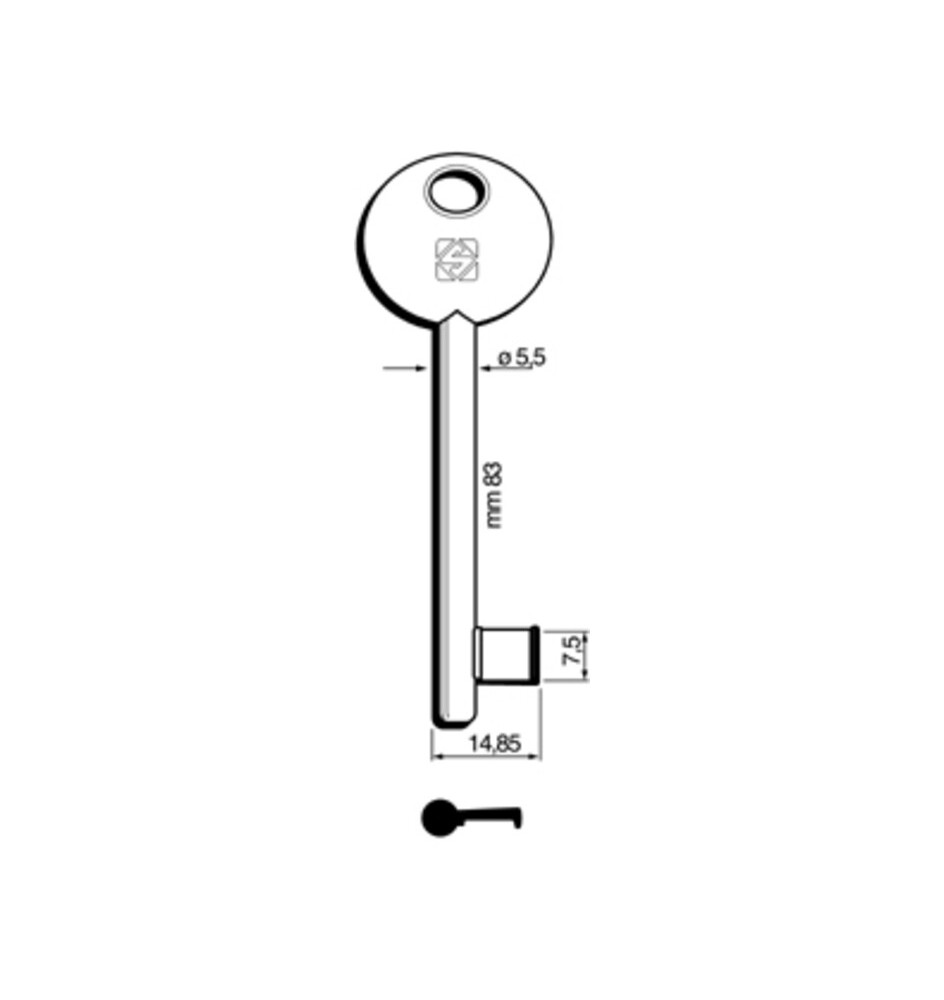 SILCA 6P2S CHIAVE PATENT PARI BRONZATA