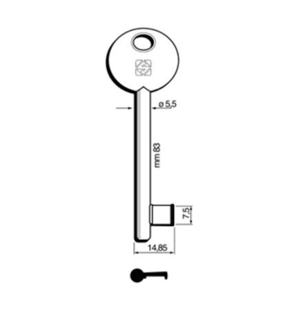 SILCA 6P2S CHIAVE PATENT PARI BRONZATA