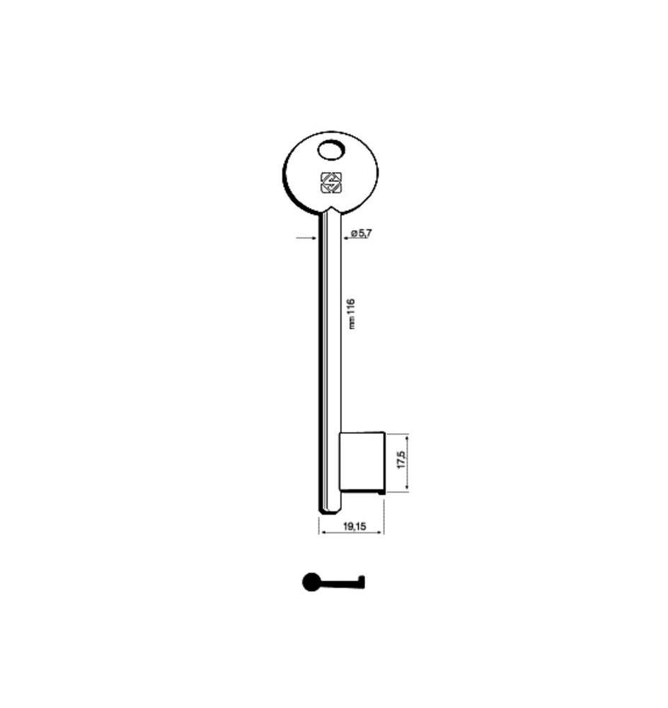 SILCA 6P7D CHIAVE PATENT PARI NICHELATA