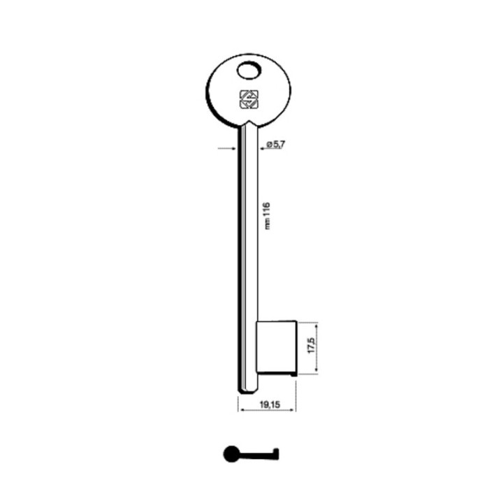 SILCA 6P7D CHIAVE PATENT PARI NICHELATA