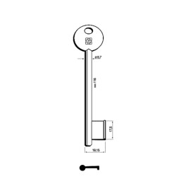 SILCA 6P7S CHIAVE PATENT DISP NICHELATA