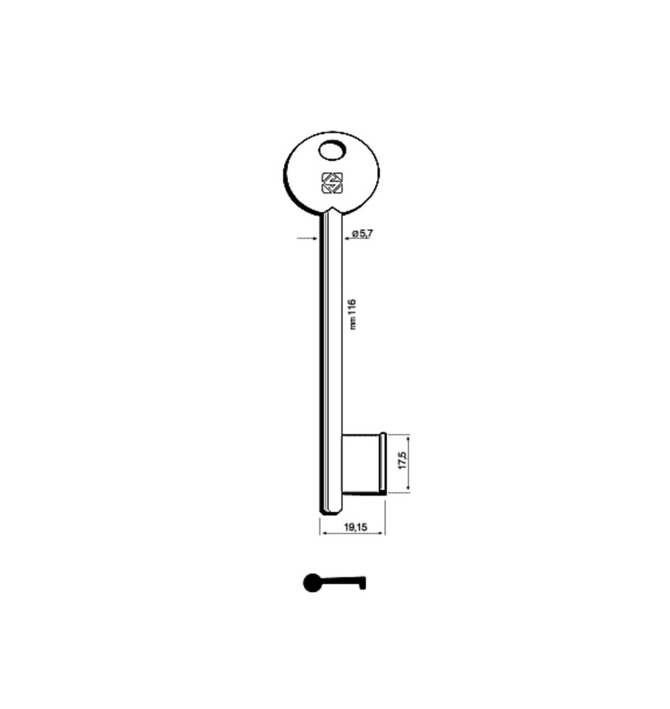SILCA 6P7S CHIAVE PATENT DISP NICHELATA