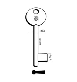 SILCA 6P9MP CHIAVE PATENT PASSEPARTOUT PIENA OTTONATA