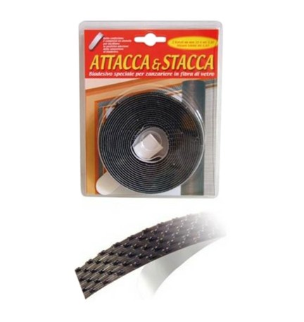 NASTRO ATTACCA STACCA PER ZANZARIERE mm 10 x 6,6 mt - col. bianco