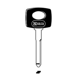 SILCA HU41P CHIAVE AUTO TESTA PLASTICA OTTONE