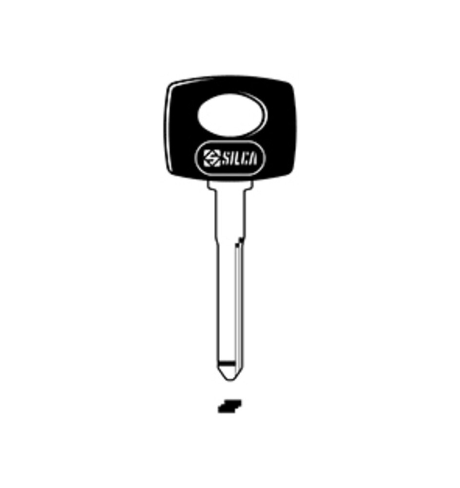 SILCA HU41P CHIAVE AUTO TESTA PLASTICA OTTONE