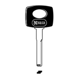 SILCA HU64P CHIAVE AUTO TESTA PLASTICA OTTONE