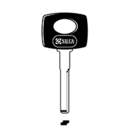 SILCA HU64P CHIAVE AUTO TESTA PLASTICA OTTONE