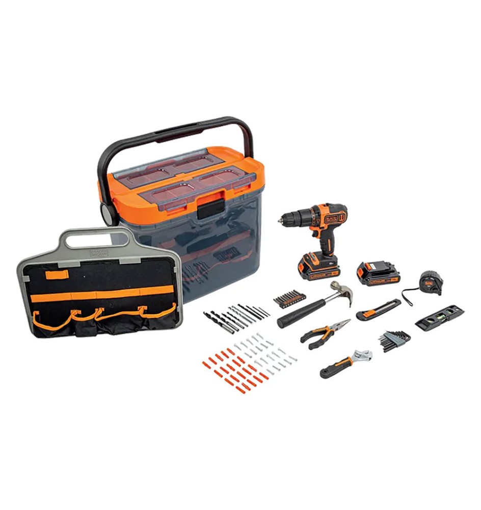 TRAPANO AVVITATORE A BATTERIA CON PERCUSSIONE 'BCKSB04-QW' 18V - x2 1,5 Ah Litio