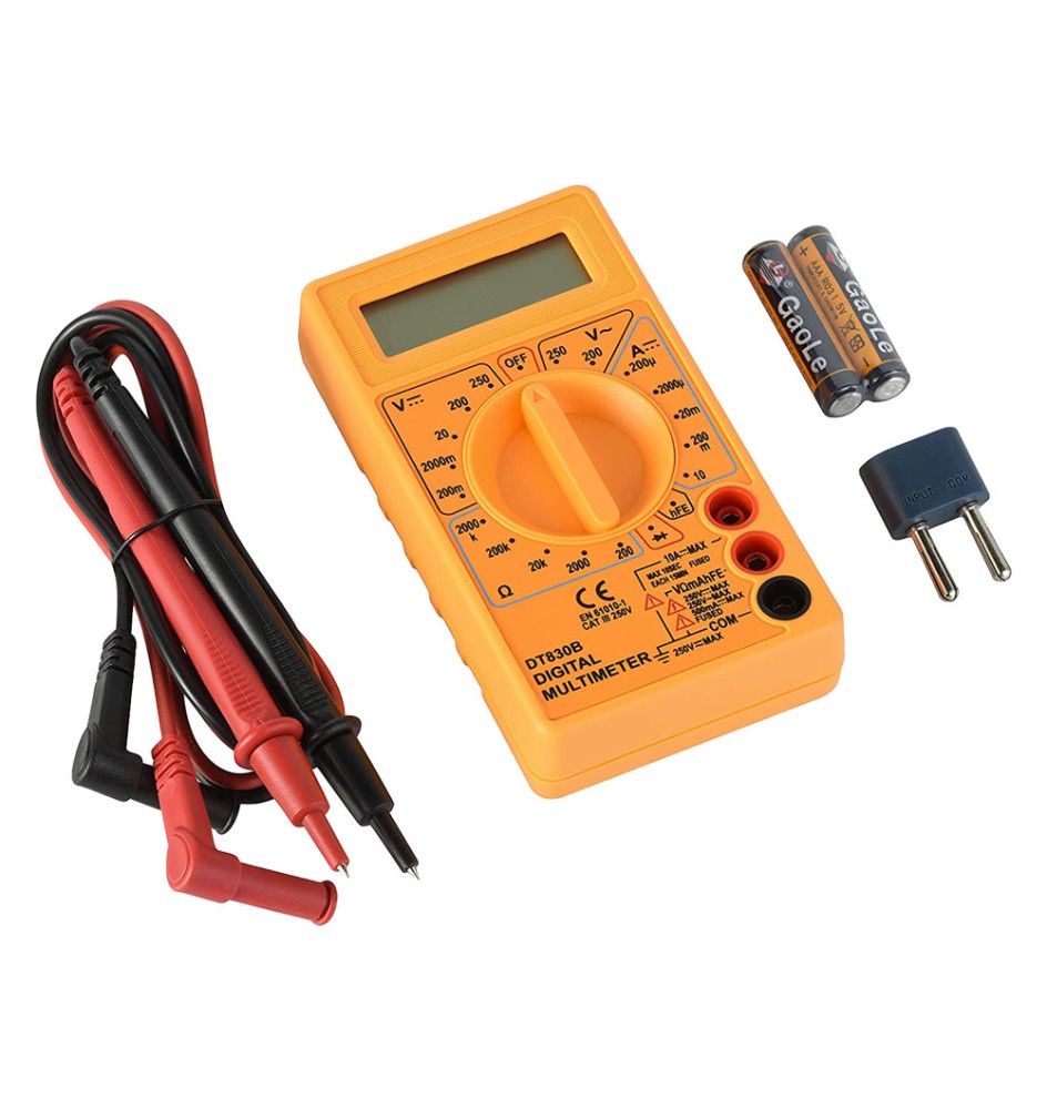 TESTER DIGITALE 'DT830B' misura corrente CC max 10A - 59007