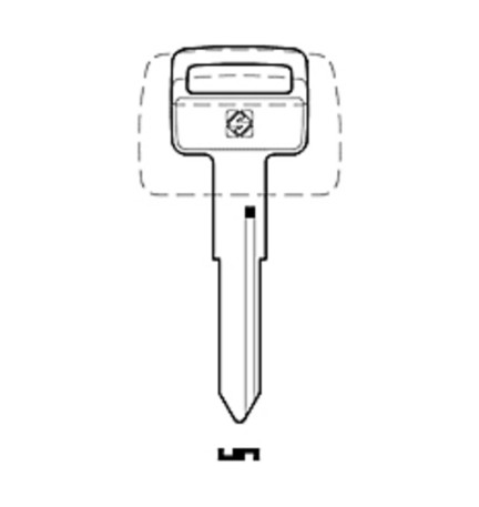 SILCA KOM1 CHIAVE AUTO OTTONE
