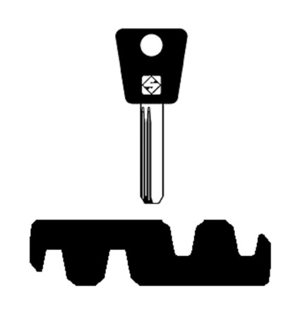 SILCA MTK13RAP CHIAVE PUNZONATA OTTONE