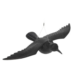 STATUETTA SCACCIA VOLATILI A FORMA ANIMALE Corvo in piedi - cm 35 x 19 x 13