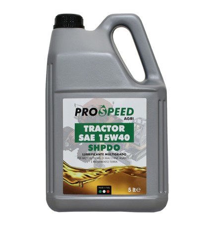 OLIO LUBRIFICANTE PER MACCHINE AGRICOLE 'TRACTOR' 15W40 - tipo SHPDO