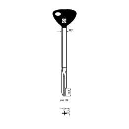 SILCA XY10P CHIAVE CROCE TESTA PLASTICA
